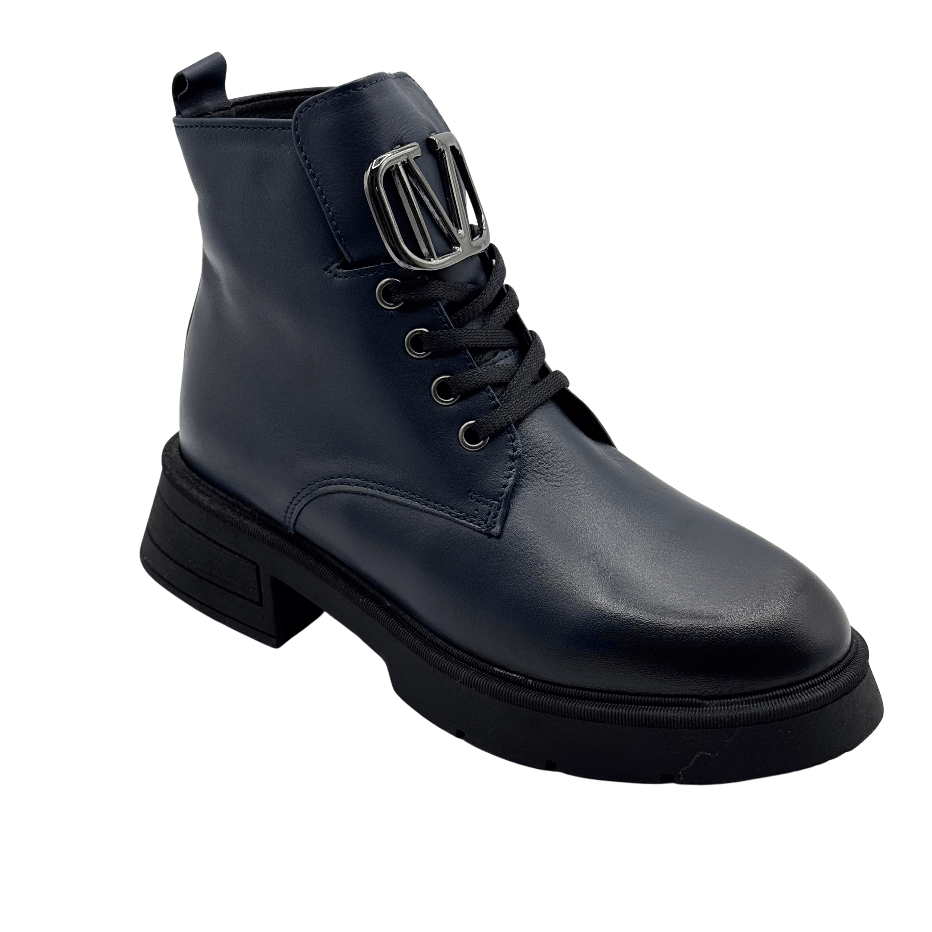 Ghete Dama din Piele Naturala, Culoare albastru, Cod 730 | Paul Style