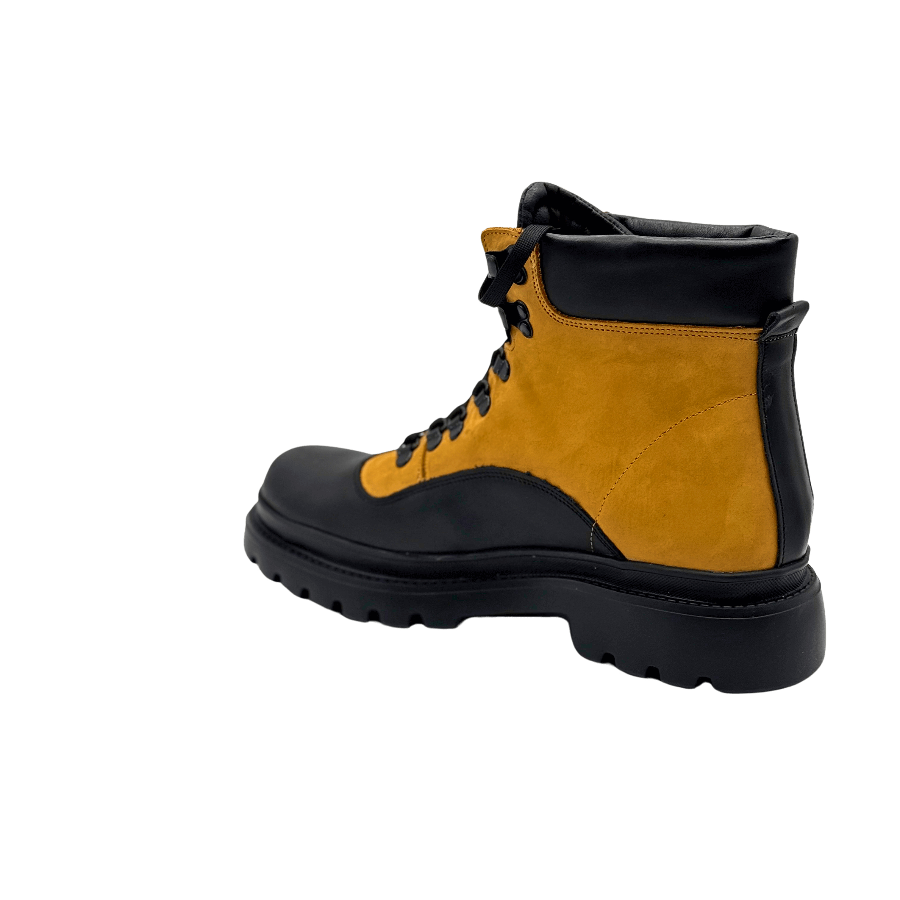 Ghete Barbati din Piele Naturala, Culoare Negru, Cod 890 | Paul Style