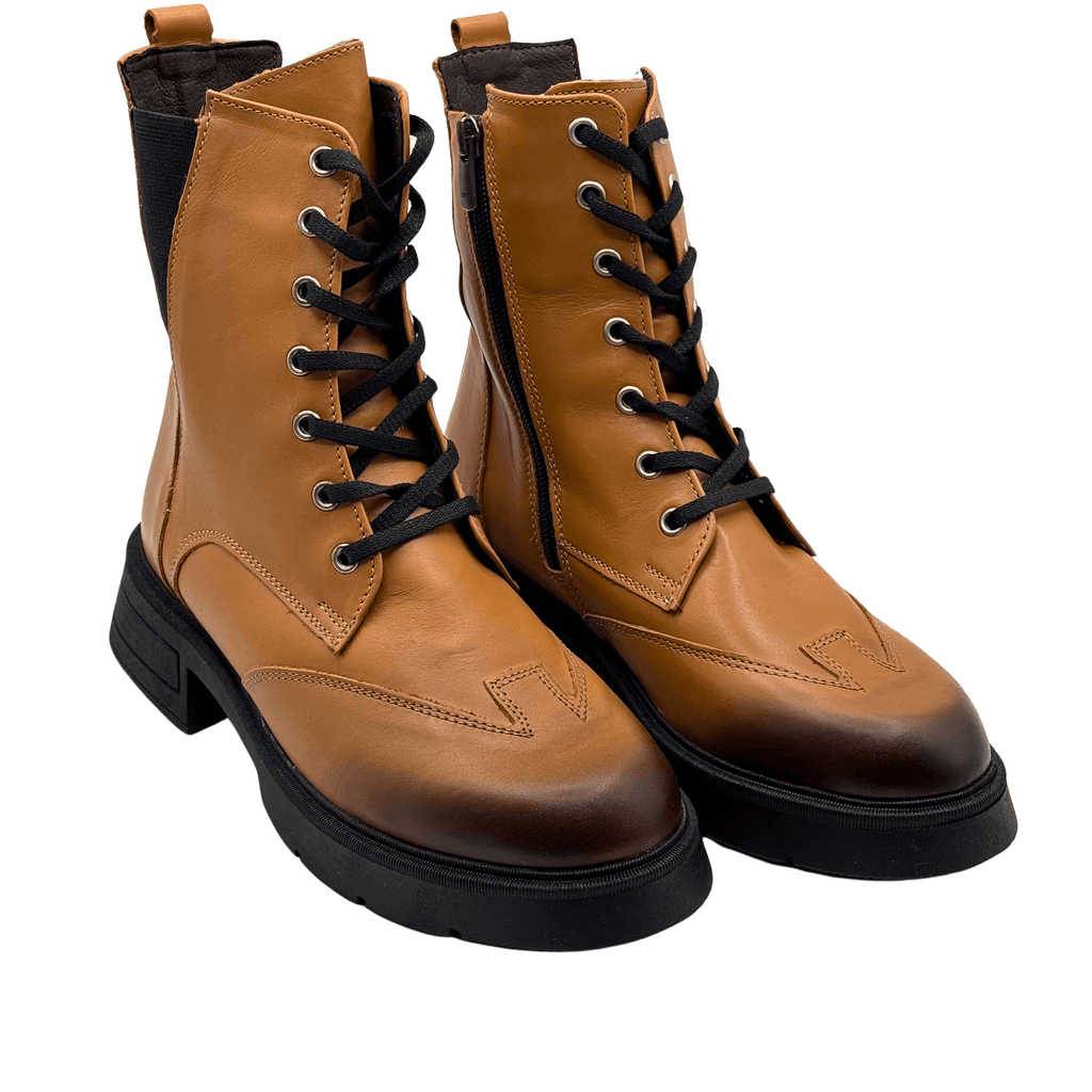 Ghete Dama din Piele Naturala, Culoare maro, Cod 702 | Paul Style