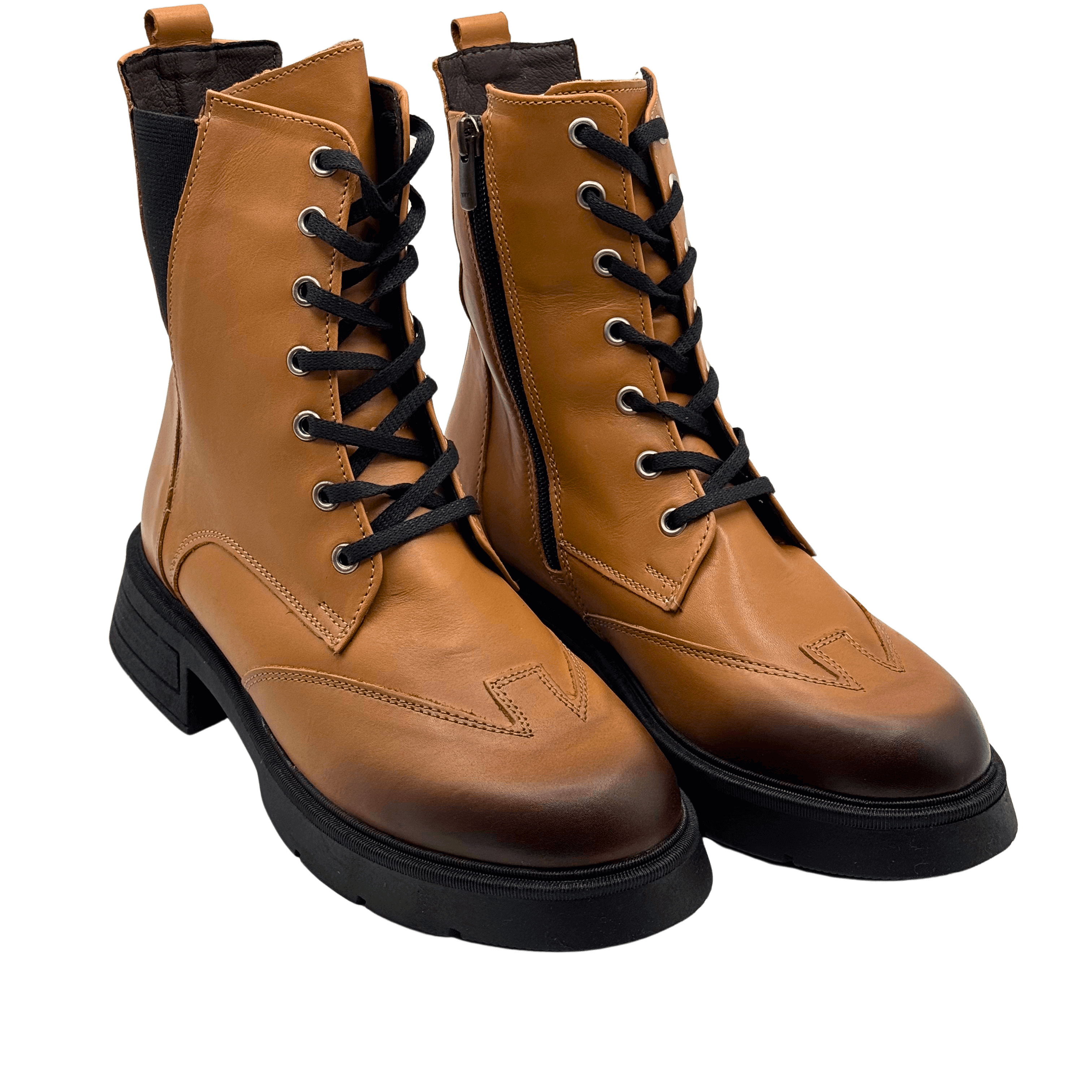 Ghete Dama din Piele Naturala, Culoare maro, Cod 702 | Paul Style