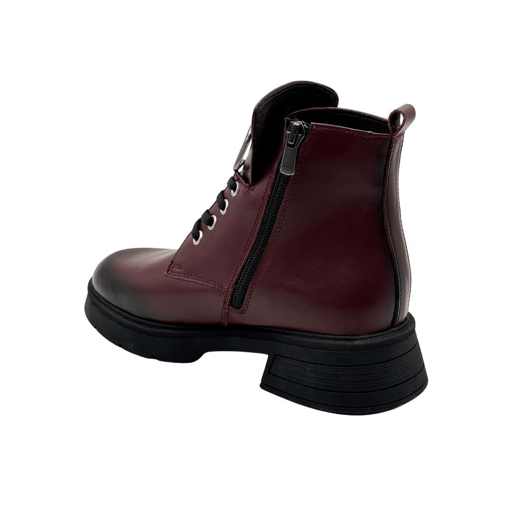 Ghete Dama din Piele Naturala, Culoare visiniu, Cod 730 | Paul Style