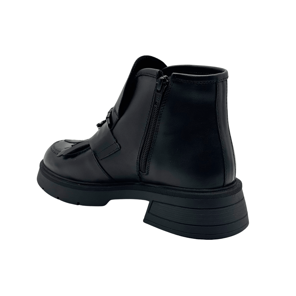 Ghete Dama din Piele Naturala, Culoare negru, Cod 743 | Paul Style