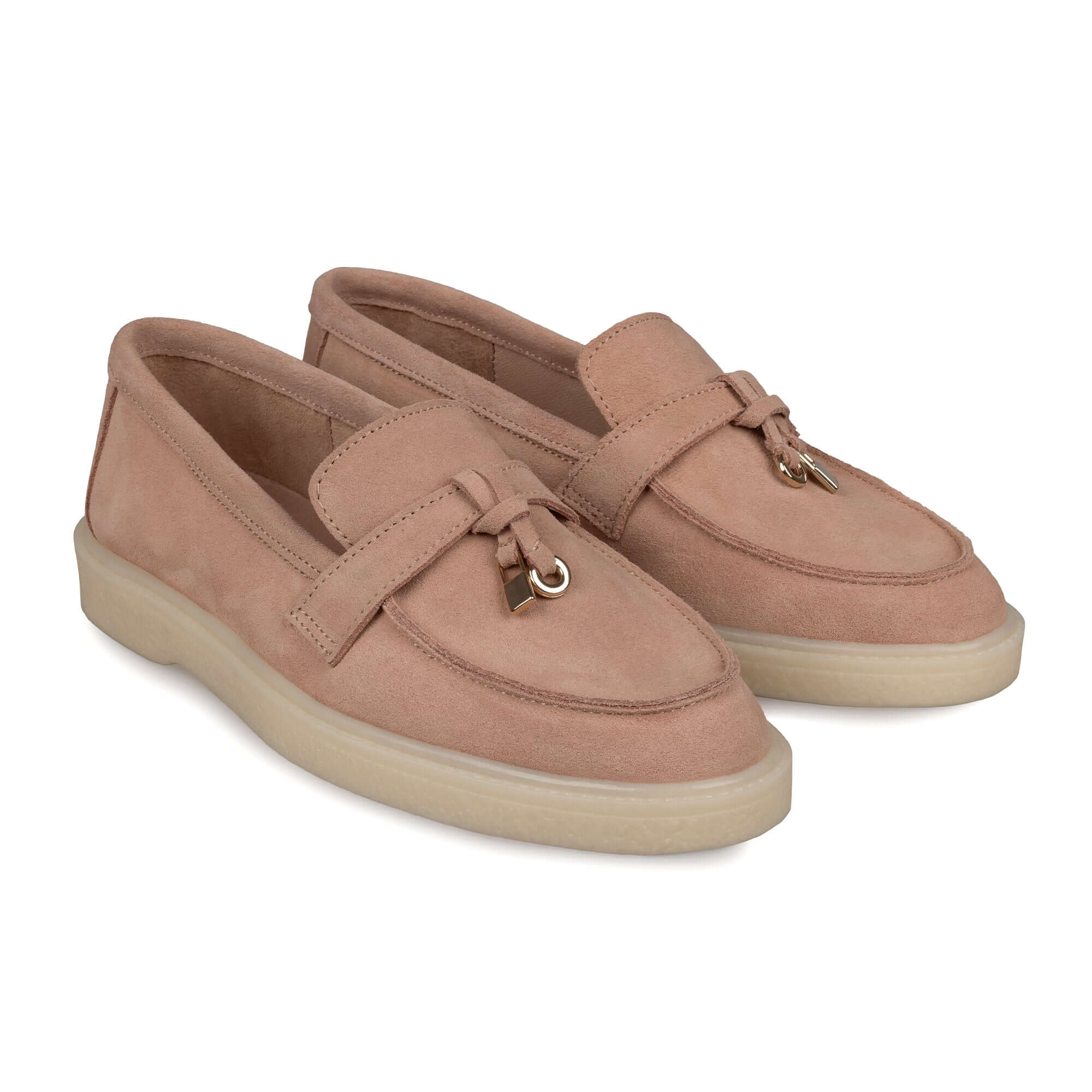 Pantofi casual din piele Naturala intoarsa bej Model 134 | Paul Style