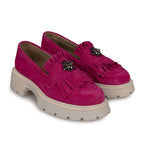 Mocasini dama magenta, 131, din piele naturala intoarsa | Paul Style