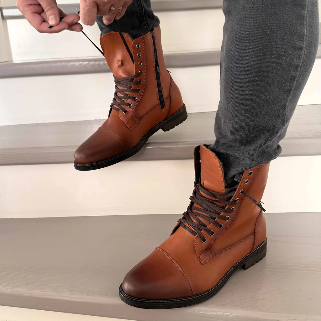 Ghete bărbați piele naturală 900 Maro deschis