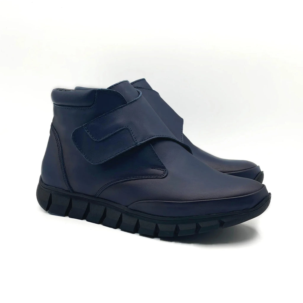 Ghete Dama din Piele Naturala, Culoare albastru, Cod 744