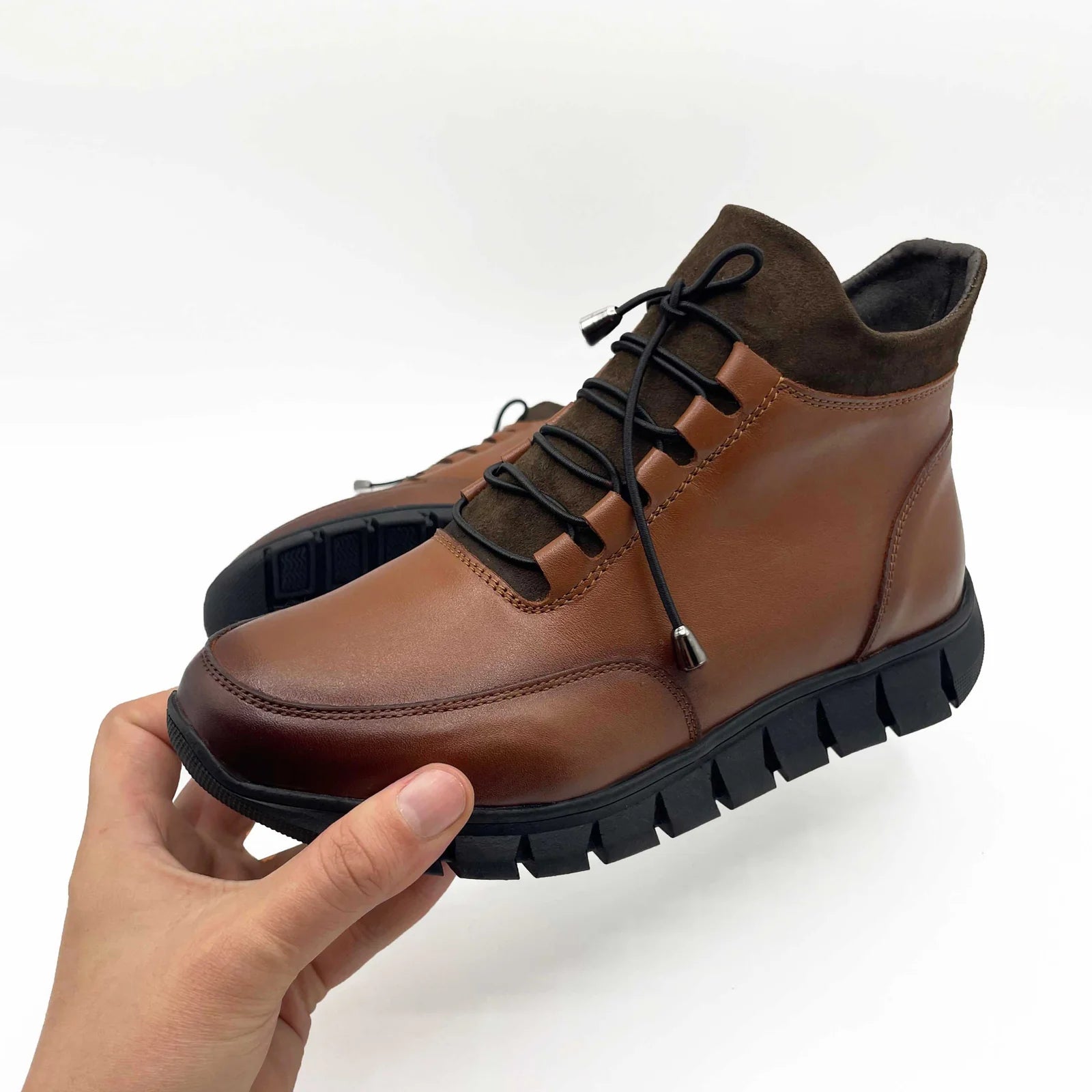 Ghete Dama din Piele Naturala, Culoare maro, Cod 745