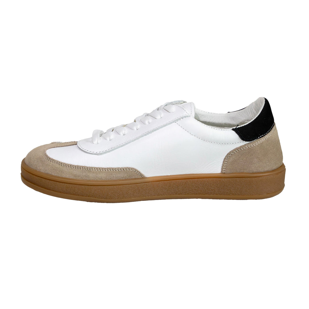 Pantofi sport alb-bej, cod 128, din piele naturala