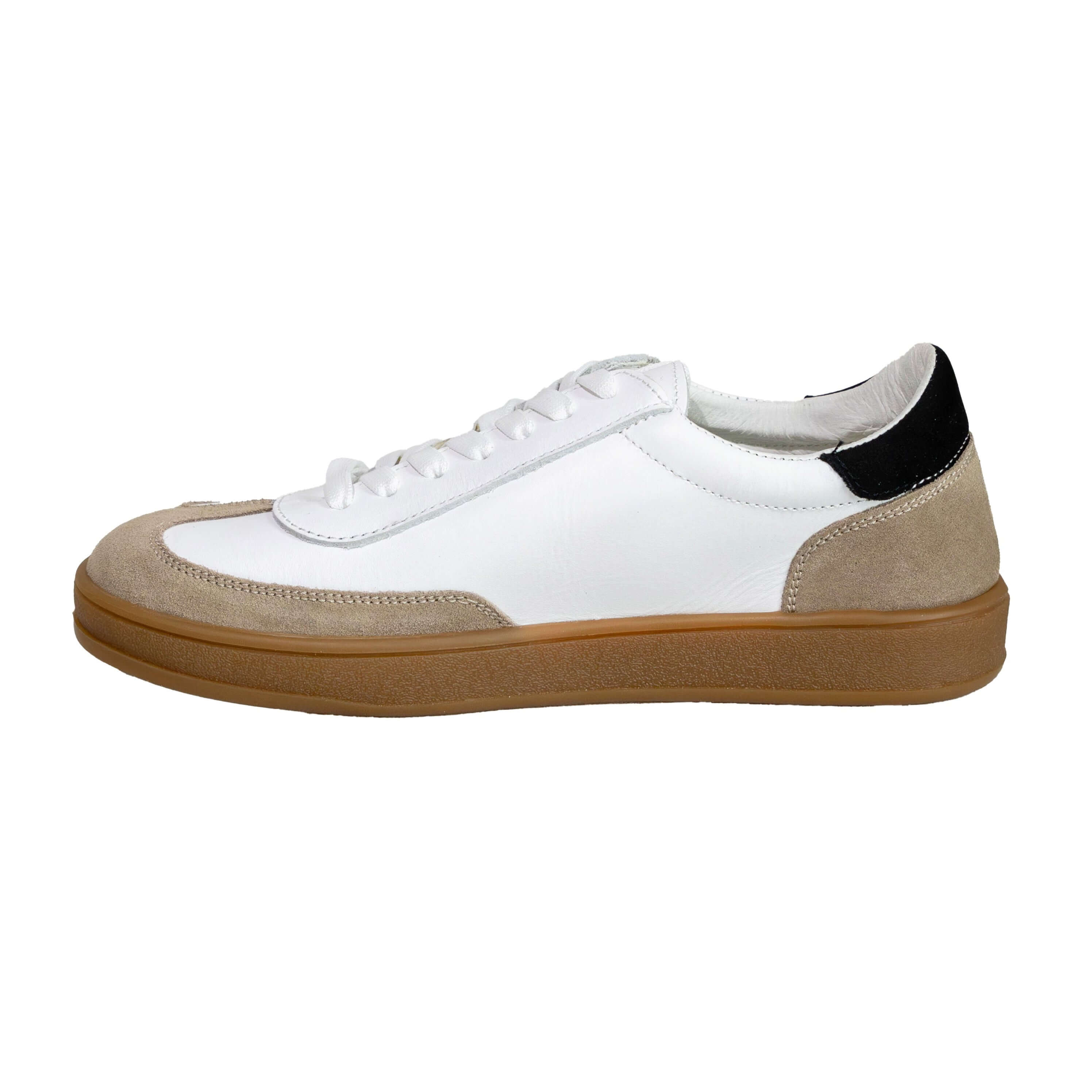 Pantofi sport alb-bej, cod 128, din piele naturala | Paul Style