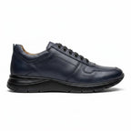 Adidasi barbati din piele naturală, A - 230, bleumarin - Paul Style