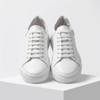 Adidasi barbati din piele naturală, A - 500, alb - Paul Style