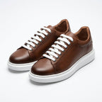 Adidasi barbati din piele naturală, A - 500, maro - Paul Style