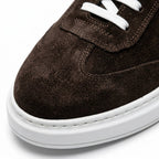 Adidasi barbati din piele naturală, A - 503, maro - velur - Paul Style