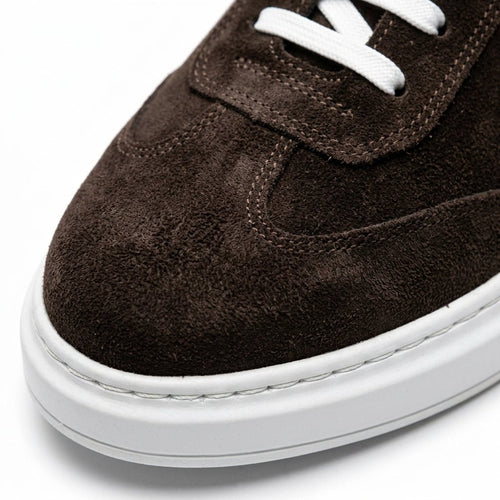 Adidasi barbati din piele naturală, A - 503, maro - velur - Paul Style