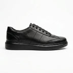 Adidasi barbati din piele naturală, A - 503, negru - Paul Style