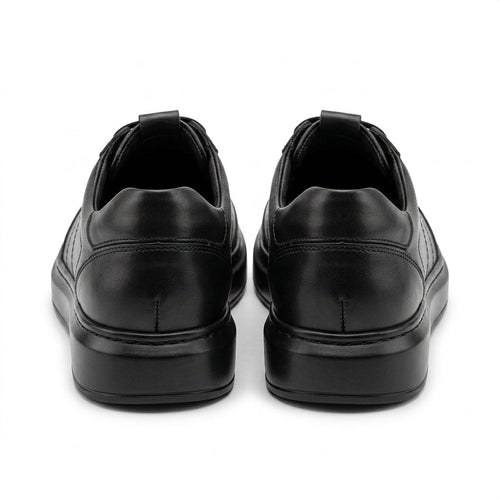 Adidasi barbati din piele naturală, A - 503, negru - Paul Style