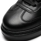 Adidasi barbati din piele naturală, A - 503, negru - Paul Style