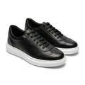 Adidasi barbati din piele naturală, A - 503, negru - ta - Paul Style