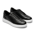 Adidasi barbati din piele naturală, A - 503, negru - ta - Paul Style