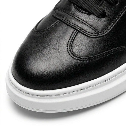 Adidasi barbati din piele naturală, A - 503, negru - ta - Paul Style