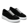 Adidasi barbati din piele naturală, A - 503, negru - velur - Paul Style