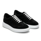 Adidasi barbati din piele naturală, A - 503, negru - velur - Paul Style
