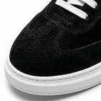 Adidasi barbati din piele naturală, A - 503, negru - velur - Paul Style