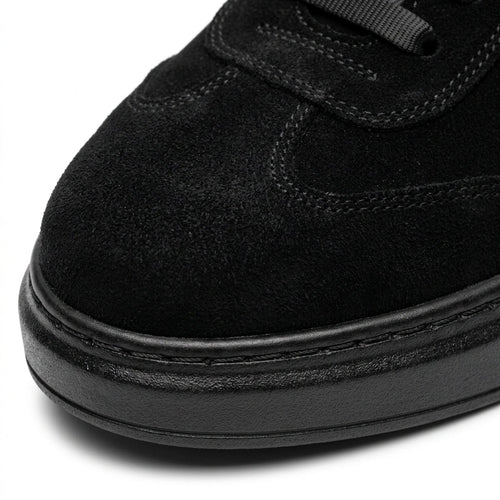Adidasi barbati din piele naturală, A - 503, negru - velur tng - Paul Style