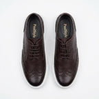 Adidasi barbati din piele naturală, A - 507, maro - inchis - Paul Style