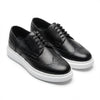 Men's genuine leather sneakers, A-507MTalba, Black 