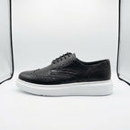 Adidasi barbati din piele naturală, A - 507MTalba, Negru - Paul Style