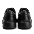 Adidasi barbati din piele naturală, M - 093, negru - Paul Style