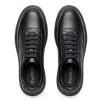 Adidasi barbati din piele naturală, M - 093, negru - Paul Style