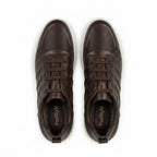 Adidasi barbati din piele naturală, M - 097, maro - Paul Style
