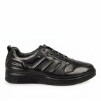 Adidasi barbati din piele naturală, M - 097, negru - Paul Style