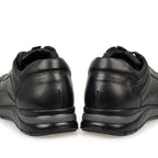 Adidasi barbati din piele naturală, M - 098, negru - Paul Style