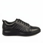 Adidasi barbati din piele naturală, M - 100, negru - Paul Style