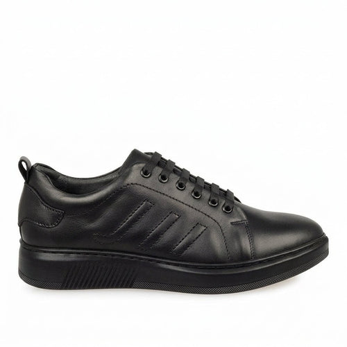 Adidasi barbati din piele naturală, M - 100, negru - Paul Style