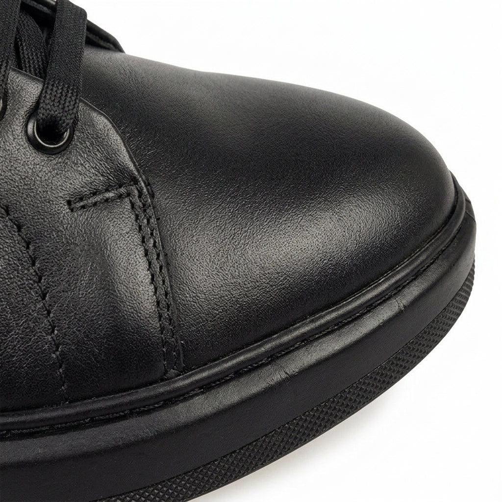 Adidasi barbati din piele naturală, M - 100, negru - Paul Style
