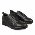 Adidasi barbati din piele naturală, M - 100, negru - Paul Style