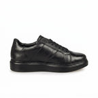 Adidasi barbati din piele naturală, M - 102, negru - Paul Style