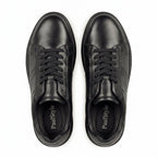 Adidasi barbati din piele naturală, M - 102, negru - Paul Style