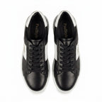 Adidasi barbati din piele naturală, M - 102, negru - alb TALBA - Paul Style