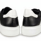 Adidasi barbati din piele naturală, M - 102, negru - alb TALBA - Paul Style