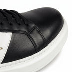 Adidasi barbati din piele naturală, M - 102, negru - alb TALBA - Paul Style