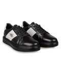 Adidasi barbati din piele naturală, M - 102, negru - alb TNG - Paul Style