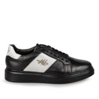 Adidasi barbati din piele naturală, M - 102, negru - alb TNG - Paul Style