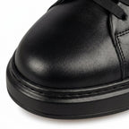 Adidasi barbati din piele naturală, M - 102, negru - alb TNG - Paul Style