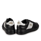 Adidasi barbati din piele naturală, M - 102, negru - alb TNG - Paul Style