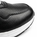 Adidasi barbati din piele naturală, M - 103, negru - PR - Paul Style